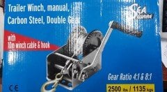 Lalizas Seawade  Römork Vinci 1135 kg çift devirli 10 mt çelik halat ve kanca