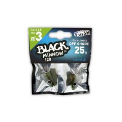 FIIISH BM120/3 BM002 JIG HEAD OFF SHORE 25GR KAKI