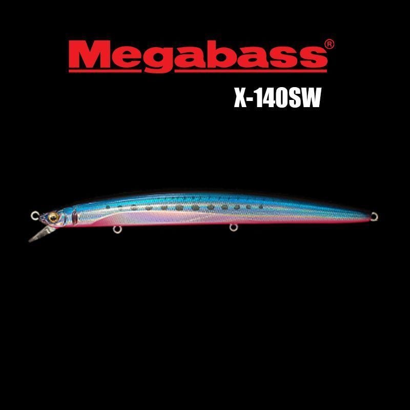 Megabass  X-140 SW   3 LZ  BLUE PINK IWASHI
