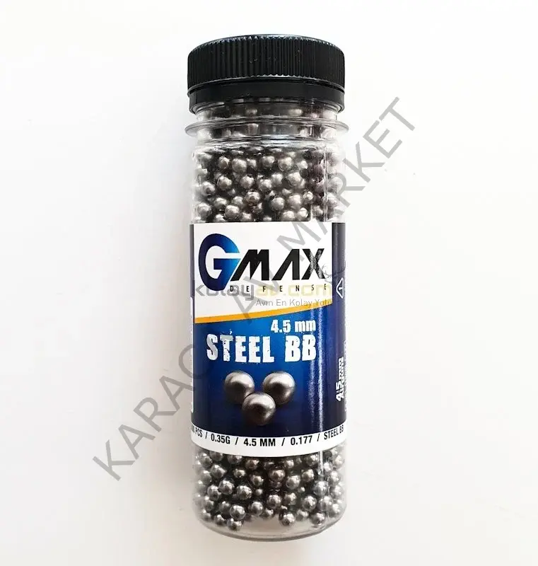 GMax Defense Steel BB 4,5 mm BBs Saçma (1500 Adet)