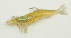 Tsunami Holographic Shrimp Karides 3'' Clear/Gold Glitter