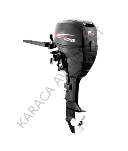 HİDEA MOTOR 15HP UZUN ŞAFT YANDAN R/C MANUEL MARŞLI DENİZ MOTORU