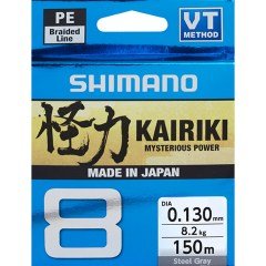 Shimano Misina Kairiki 8 150m 0.10mm 6.5kg Steel Gray