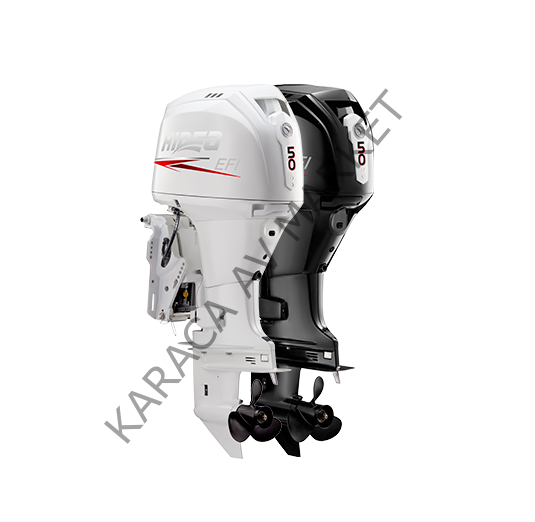 HİDEA MOTOR 50HP UZUN ŞAFT YANDAN R/C MARŞLI DENİZ MOTORU Beyaz