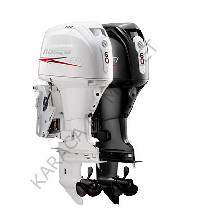 HİDEA MOTOR 60HP UZUN ŞAFT YANDAN R/C MARŞLI DENİZ MOTORU Siyah