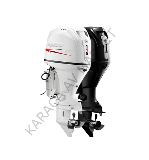 HİDEA MOTOR 115HP UZUN ŞAFT ÜSTTEN R/C MARŞLI DENİZ MOTORU Siyah