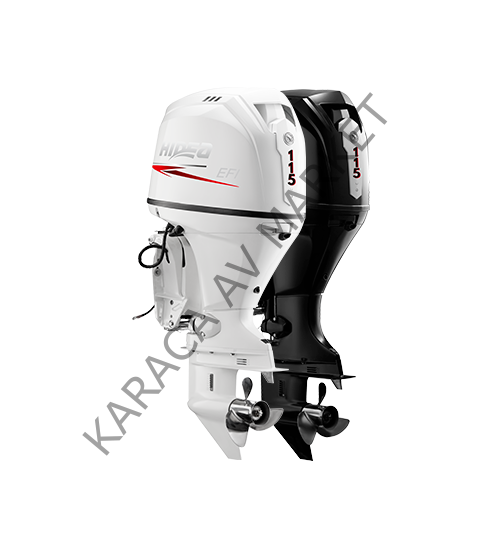 HİDEA MOTOR 115HP UZUN ŞAFT ÜSTTEN R/C MARŞLI DENİZ MOTORU Beyaz