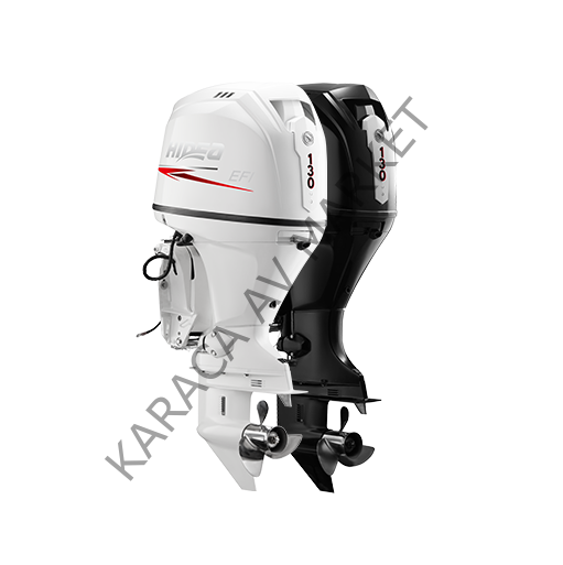 HİDEA MOTOR 130HP UZUN ŞAFT ÜSTTEN R/C MARŞLI DENİZ MOTORU Beyaz