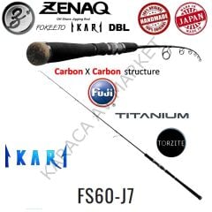 Zenaq Fokeeto DBL FS60-J7 Ikari 1.83mt Short Jig 280gr Long Jig 350gr Jigging Kamış