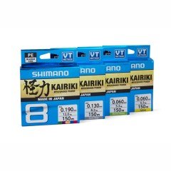 Shimano Kairiki 8 300m Yellow  0.160mm/10.3kg Yellow  0.160mm/10.3kg