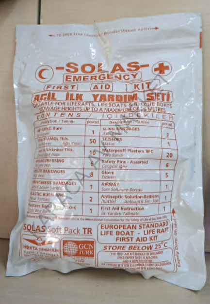 LALIZAS ilk yardım çantası solas c katagori