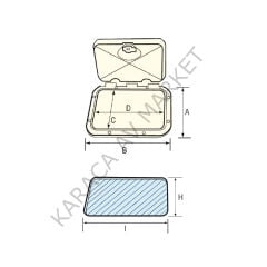 Nuova Rade CLASSIC Hatch Ayrılabilir Kapaklı, Beyaz, 275x375mm