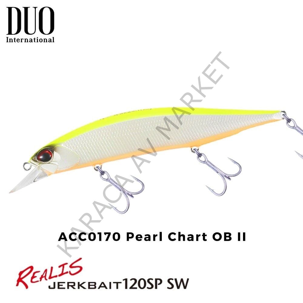 Duo Realis Jerkbait 120SP SW ACC0170 Pearl Chart OB II