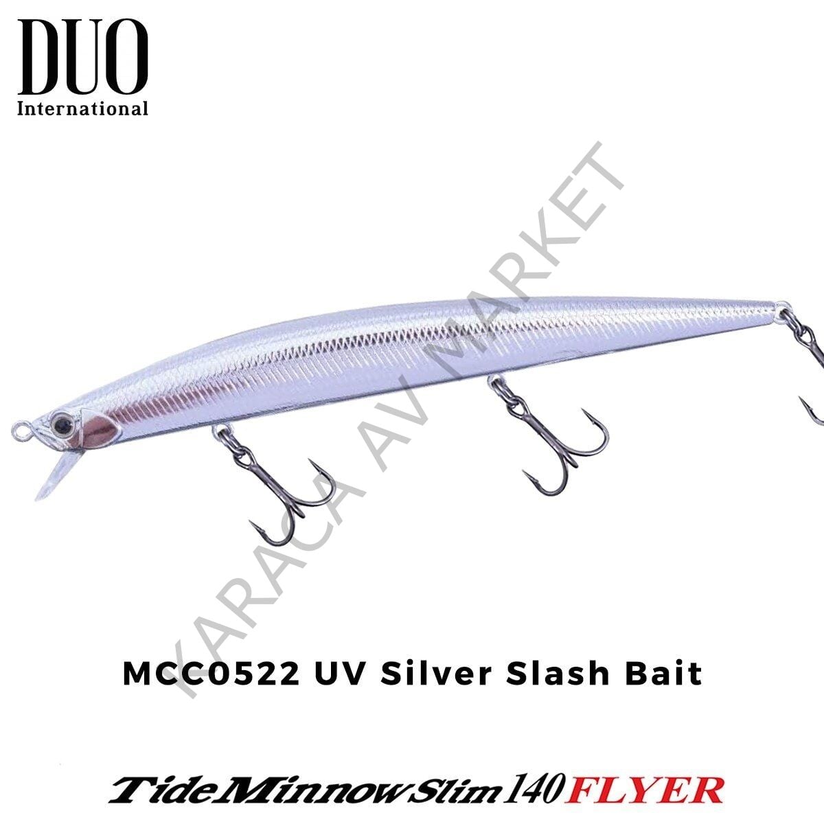 Duo Tide Minnow Slim 140 FLYER MCC0522 UV Silver Slash Bait