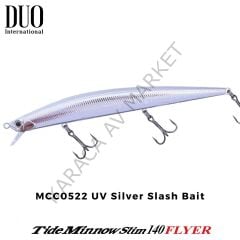 Duo Tide Minnow Slim 140 FLYER MCC0522 UV Silver Slash Bait