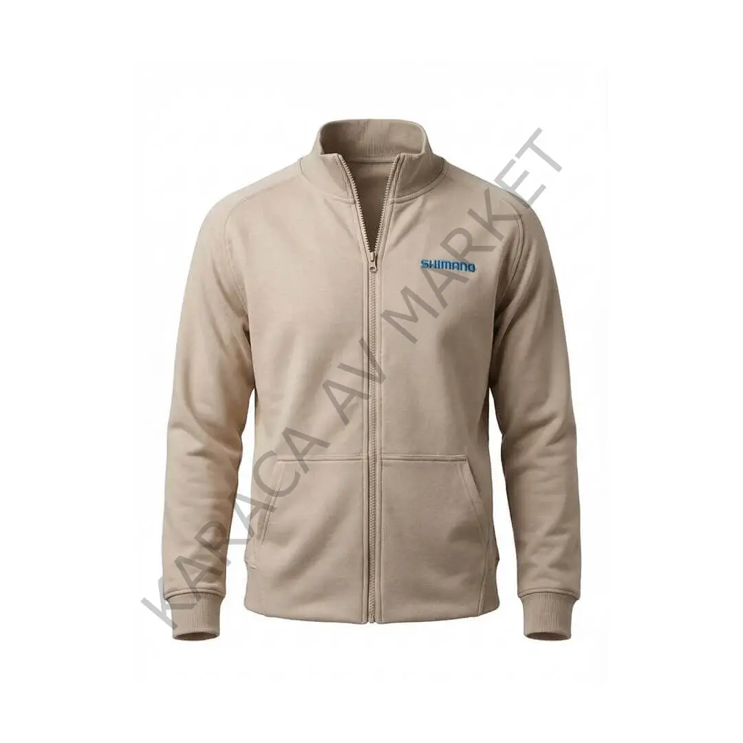 Shimano Zipper Sweatshirt Bej/İndigo Fermuarlı
