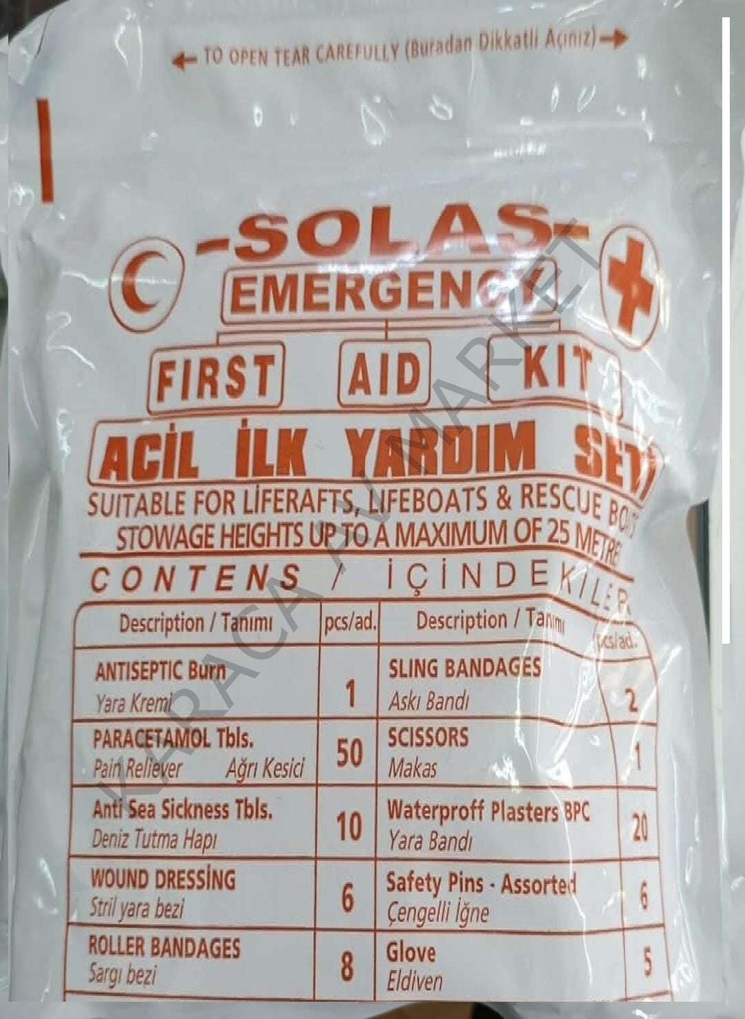 SOLAS İLK YARDIM ÇANTASI