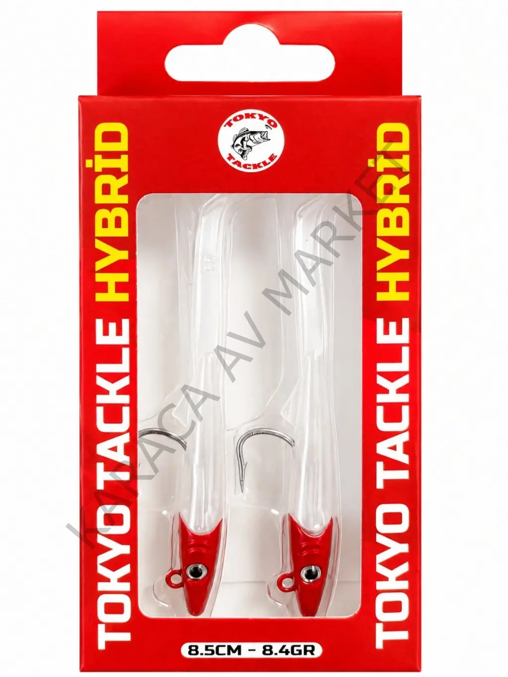 Tokyo Tackle Hybrid 2'li Zargana Silikon Yem Seti 8.4gr 8.5cm Color:RedHead White