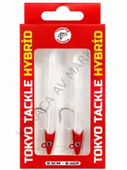 Tokyo Tackle Hybrid 2'li Zargana Silikon Yem Seti 8.4gr 8.5cm Color:RedHead White