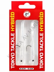 Tokyo Tackle Hybrid 2'li Zargana Silikon Yem Seti 8.4gr 8.5cm Color:Silver Pearl
